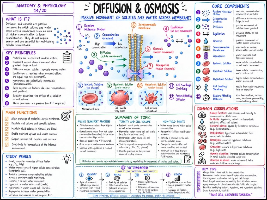 08/10 Diffusion & Osmosis: Passive Movement of Solutes and Water