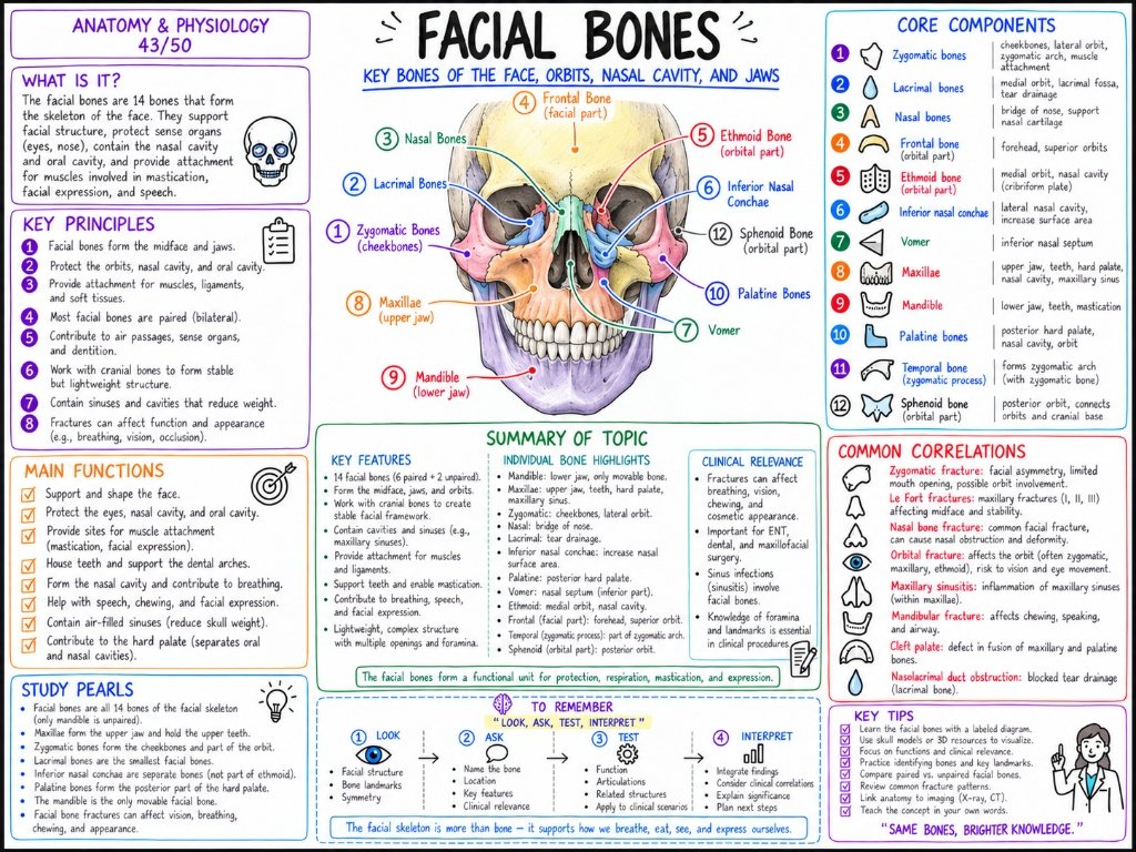 05/10 Facial Bones: Key Bones of Face, Orbits, Nasal Cavity & Jaws
