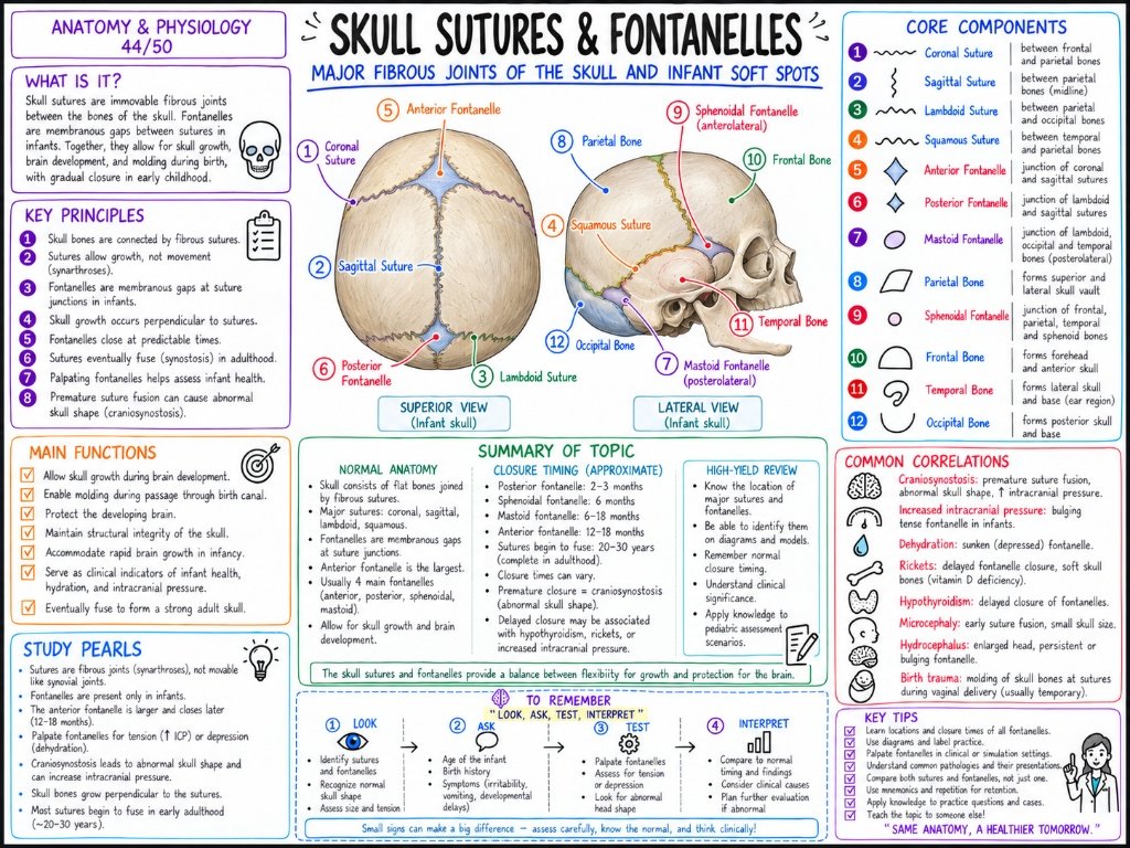 07/10 Skull Sutures & Fontanelles: Major Fibrous Joints & Soft Spots